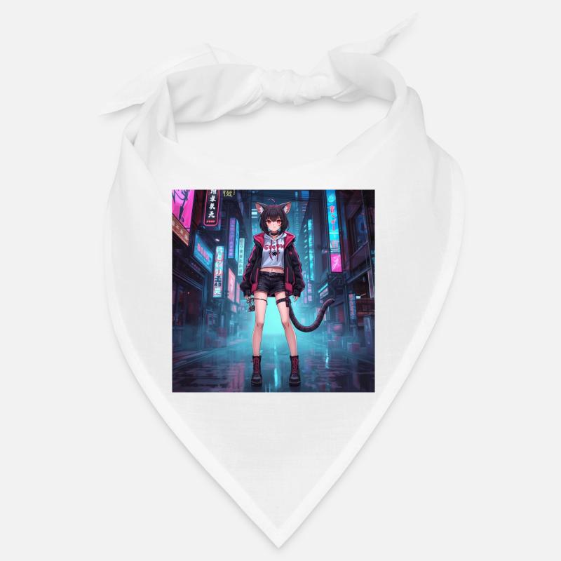 Chat néon dans le quartier cyber Bandana