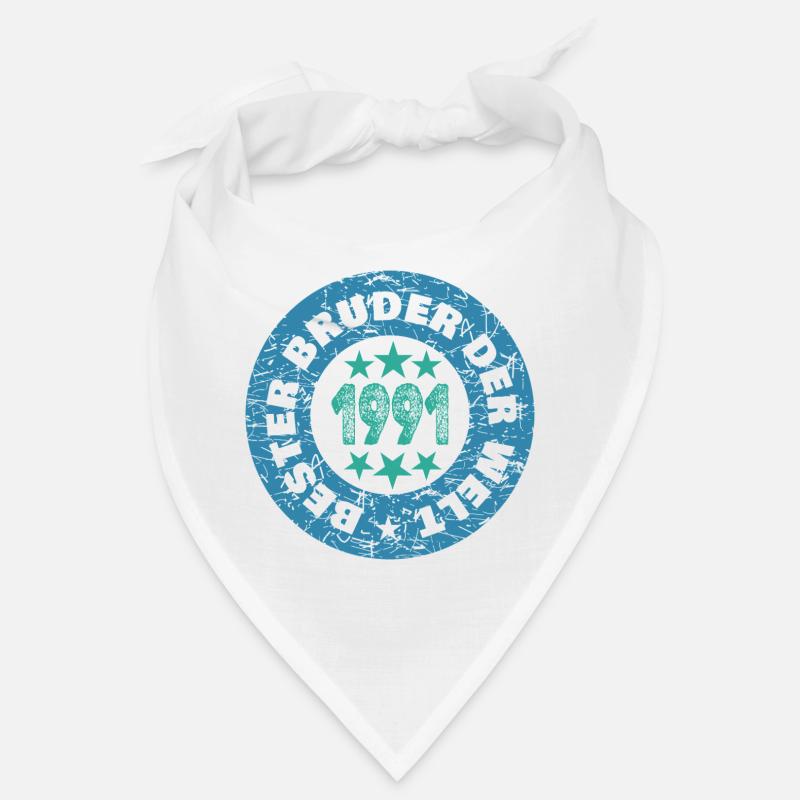 Round Retro Stamp 1991 Bandana