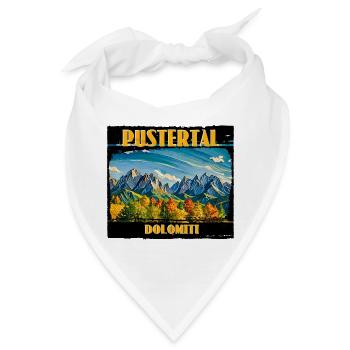 Pustertal Dolomiten - Bandana - Weiß - Vorne