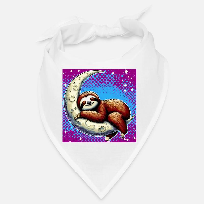 Sloth sleeps on the Moon Bandana