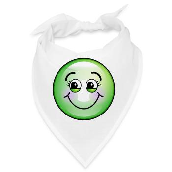 Niedliche grüne Blase - Bandana - Weiß - Vorne