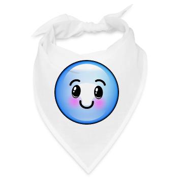 Niedliche blaue Blase - Bandana - Weiß - Vorne