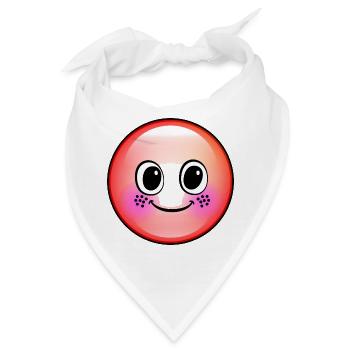 Niedliche Rote Blase - Bandana - Weiß - Vorne