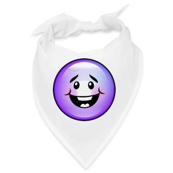 Niedliche Lila Blase - Bandana - Weiß - Vorne