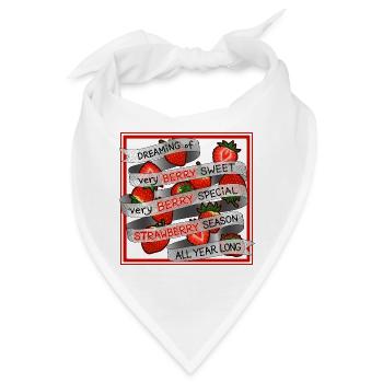 Das ganze Jahr long_in Frame von Erdbeere geträumt - Bandana - Weiß - Vorne
