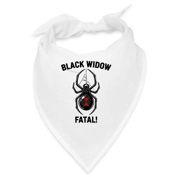 Veuve Noire Araignée Danger Black Widow Noir - Bandana - Weiß - Vorne