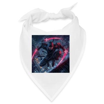 Städtischer Ninja mit Neon-Klingen - Bandana - Weiß - Vorne