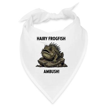 Haarige Muschizes, hinterhalten Froschfische Schwarzes Meer in einen Hinterhalt - Bandana - Weiß - Vorne