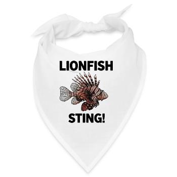 Löwenfisch Gefährlicher Sting Fliegender Löwenfisch Schwarz - Bandana - Weiß - Vorne