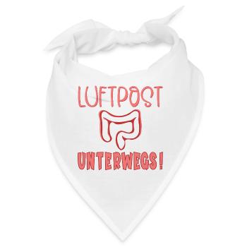 Blähungen Luftpost Darm - Bandana - Weiß - Vorne