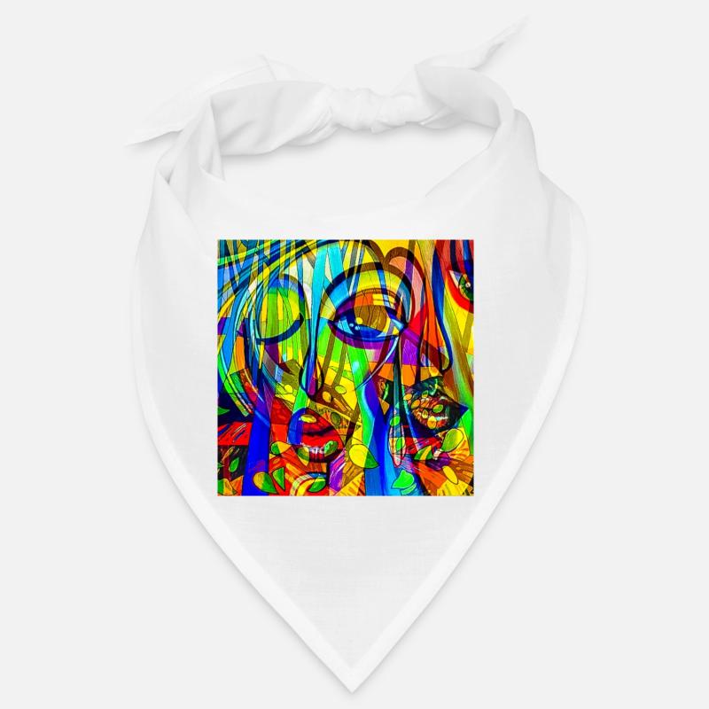 Color Pattern Face Abstract Bandana