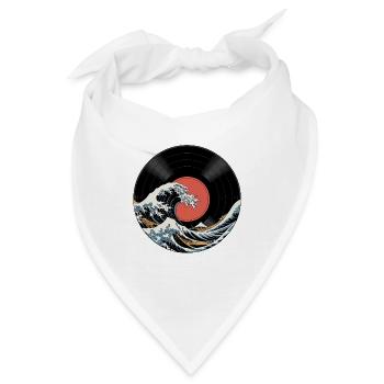 Vinylwelle Große Welle - Bandana - Weiß - Vorne