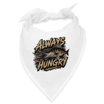 Always Hungry Zander – Predator Angel-Design - Bandana - Weiß - Vorne