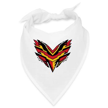 V-Pixelsturm Kontrast-Logo - Bandana - Weiß - Vorne