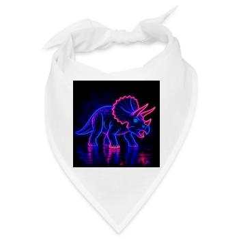 Neon Triceratops Neon Light - Bandana - Weiß - Vorne