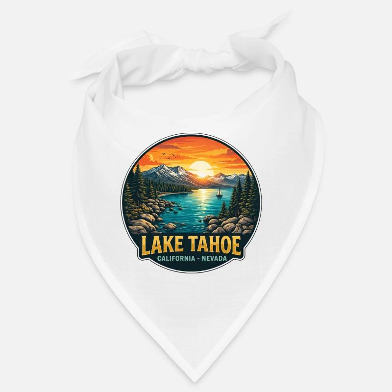 Déco de cabane au lac Tahoe Escapade Sunset Mountain Bandana