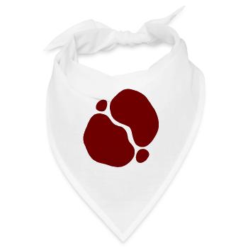 Rote Organische Formen transparentes Design - Bandana - Weiß - Vorne