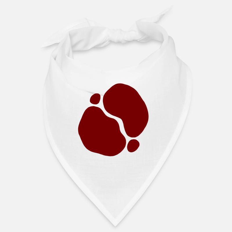 Red Organic Shapes Transparent Design Bandana