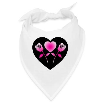Rosen - Bandana - Weiß - Vorne