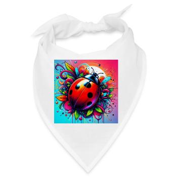 Marienkäfer - Bandana - Weiß - Vorne