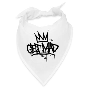 Gamma Crown Graffiti-Logo Werde wütend - Bandana - Weiß - Vorne
