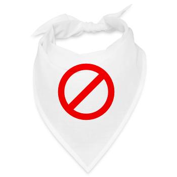 Nicht erlaubt - Bandana - Weiß - Vorne