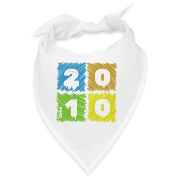 16. Geburtstag Farbige Patches since 06/2010 - Bandana - Weiß - Vorne