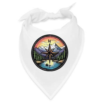 Kompass Travel - Bandana - Weiß - Vorne
