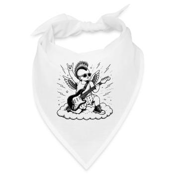 Punk Cherub mit E-Gitarre - Bandana - Weiß - Vorne