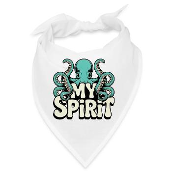 My Spirit Oktopus Design - Bandana - Weiß - Vorne