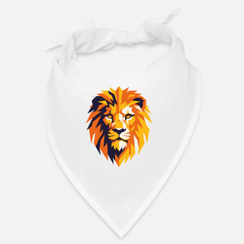 Flamboyant Geometric Lion Bandana