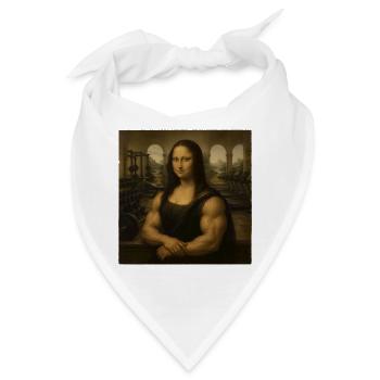 Mona Lifta Leonardo Da Vinci Lustiges Gewichtheben - Bandana - Weiß - Vorne