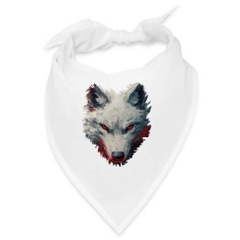 Wolf-Design - Bandana - Weiß - Vorne