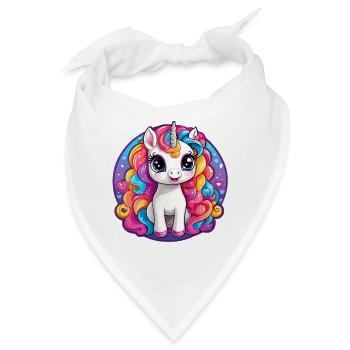 Traumhaftes Regenbogeneinhorn - Bandana - Weiß - Vorne