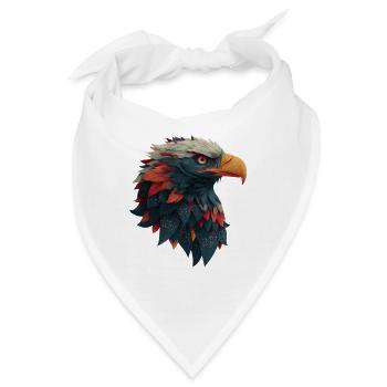 Mächtiger Adlerkopf, starkes, entschlossenes Geschenk - Bandana - Weiß - Vorne