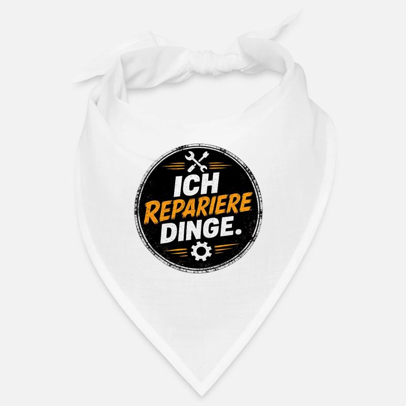 Ich repariere Dinge – Handwerk Spruch Bandana