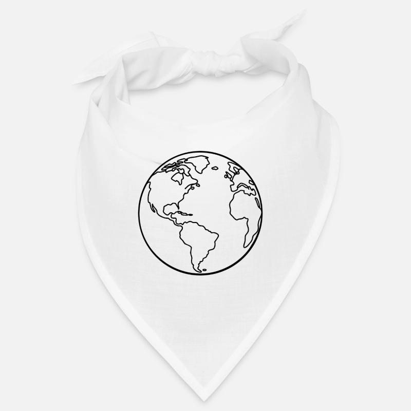 Earth Outline Bandana