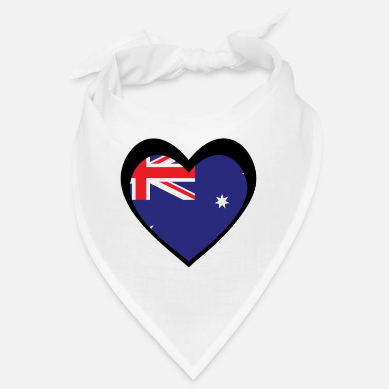 Black Aussie Heart – Bold Modern Australia Bandana