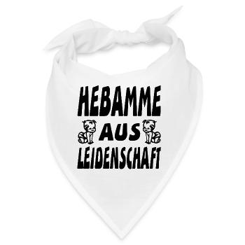 Hebamme - Bandana - Weiß - Vorne