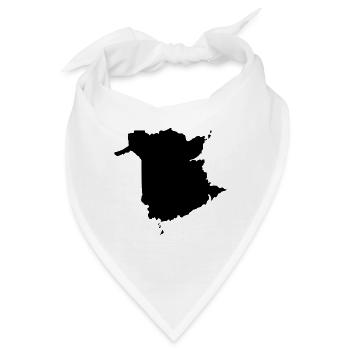 Karte von New Brunswick - Bandana - Weiß - Vorne