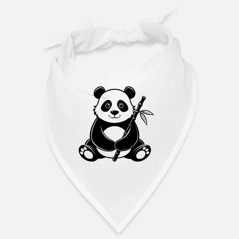 Panda With Bamboo Bandana