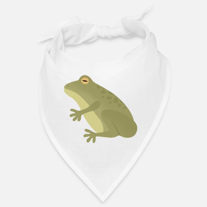 Emerald Frog Silhouette on Earthy Tones Bandana