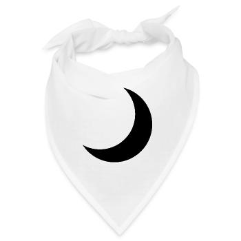 Halbmond - Bandana - Weiß - Vorne
