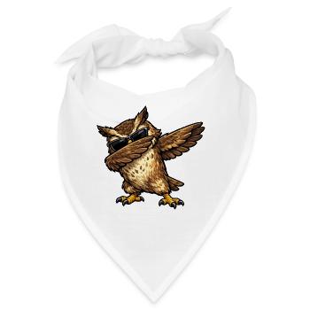 Dabbing Uhu - Bandana - Weiß - Vorne