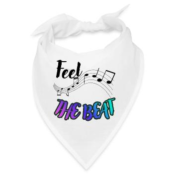 Fühl den Beat - Bandana - Weiß - Vorne