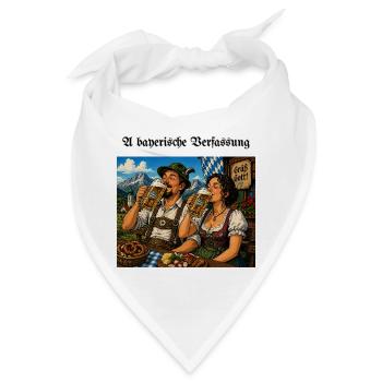 A_bayerische_Verfassung - Bandana - Weiß - Vorne
