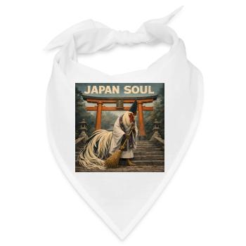 Japanisches Onagadori Shinto-Mönch-Design - Bandana - Weiß - Vorne