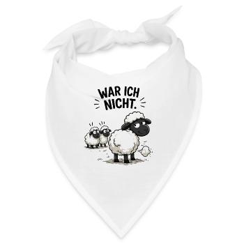 Wolkige Schäfchen Parade - Bandana - Weiß - Vorne