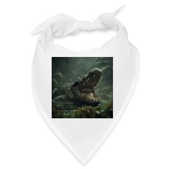 KRASS! Das wilde Krokodil - Bandana - Weiß - Vorne
