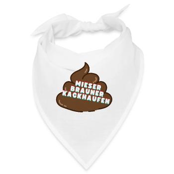 Mieser Brauner Haufen - Bandana - Weiß - Vorne